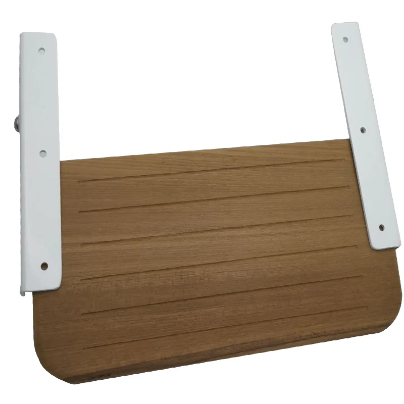 High Quality Folding Teak Aluminum Alloy White Paint Pedal Steps Yacht Marine RV Home Hardware Accessories