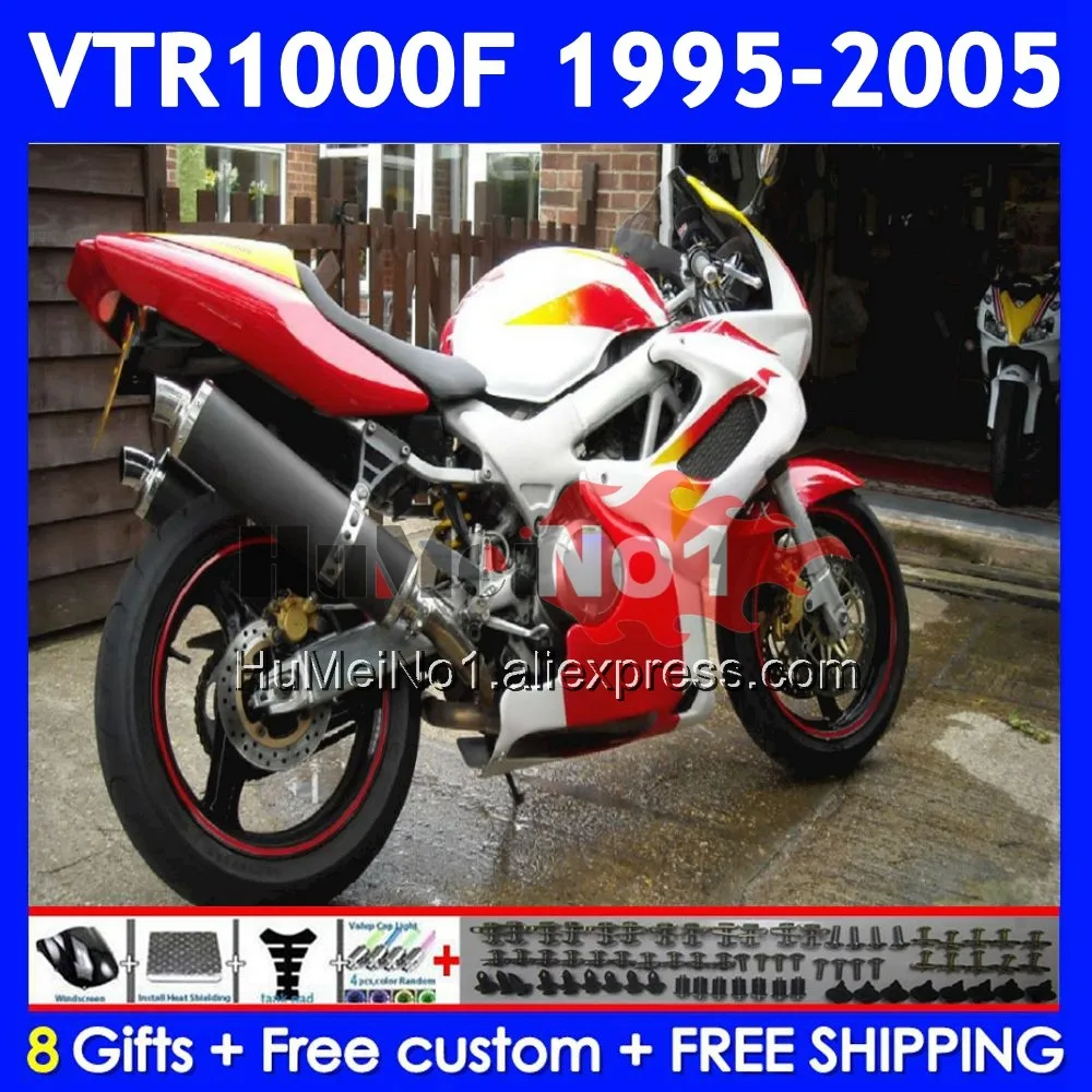 SuperHawk For HONDA VTR1000F 95 96 97 98 99 00 66No.57 VTR1000 F VTR 1000 F 1000F 2001 2002 2003 2004 2005 Fairing Red white