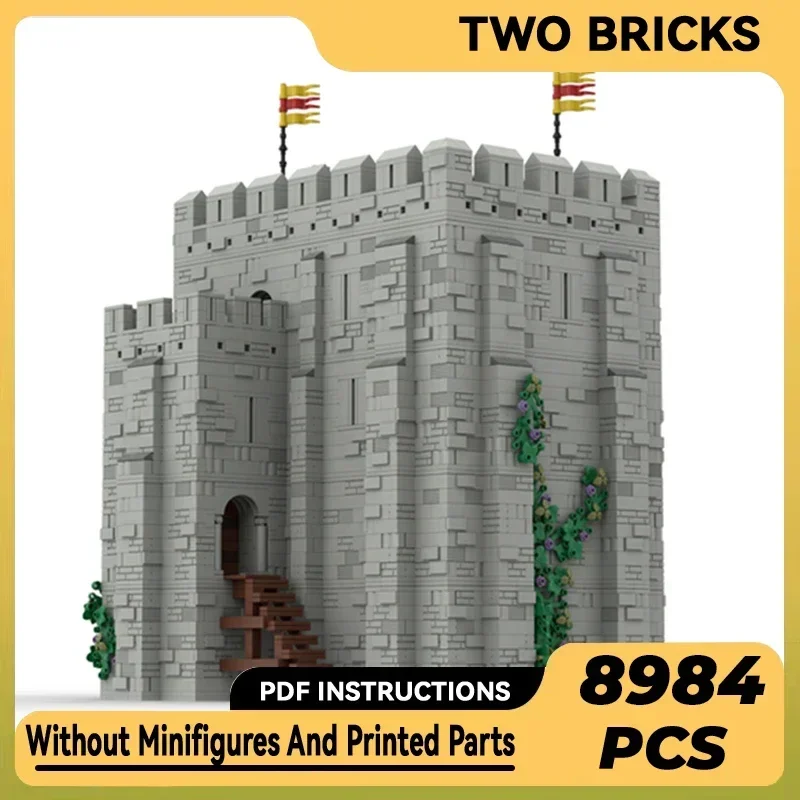 Medieval Military Castle Model Moc Building Bricks Norman Keep Technology Modular Blocks Gifts Christmas Toys DIY Sets Assembly