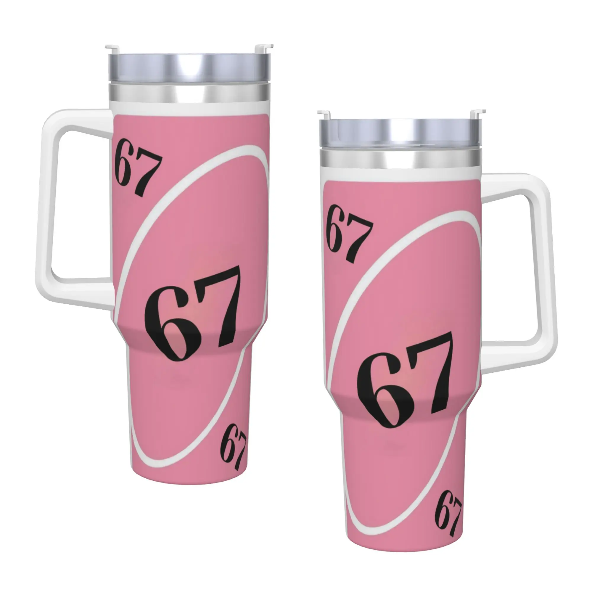67 Six Seven Meme Tumbler  Hot Drinks Water Bottle Heat Preservation Stainless Steel Thermal Cups Custom Camping Mugs Cup