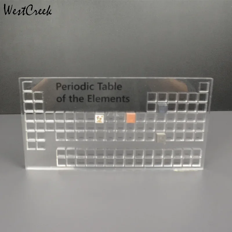 

WESTCREEK Element Cube Collector Box Acrylic Box Case 10mm Grid Element Cube Collection Clear Element Periodic Storage Boxes