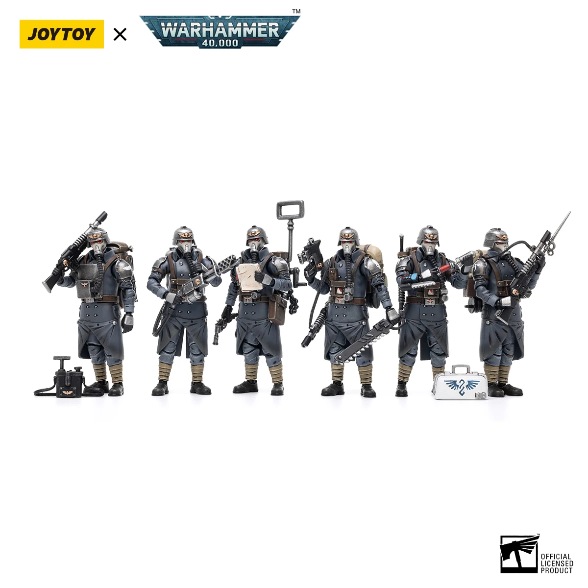 JOY TOY [Vorbestellung] JOYTOY Warhammer 40K 1/18 Actionfigur Astra Militarum Death Korps of Krieg Veteran Squad Anime-Figuren Spielzeugmodell 8