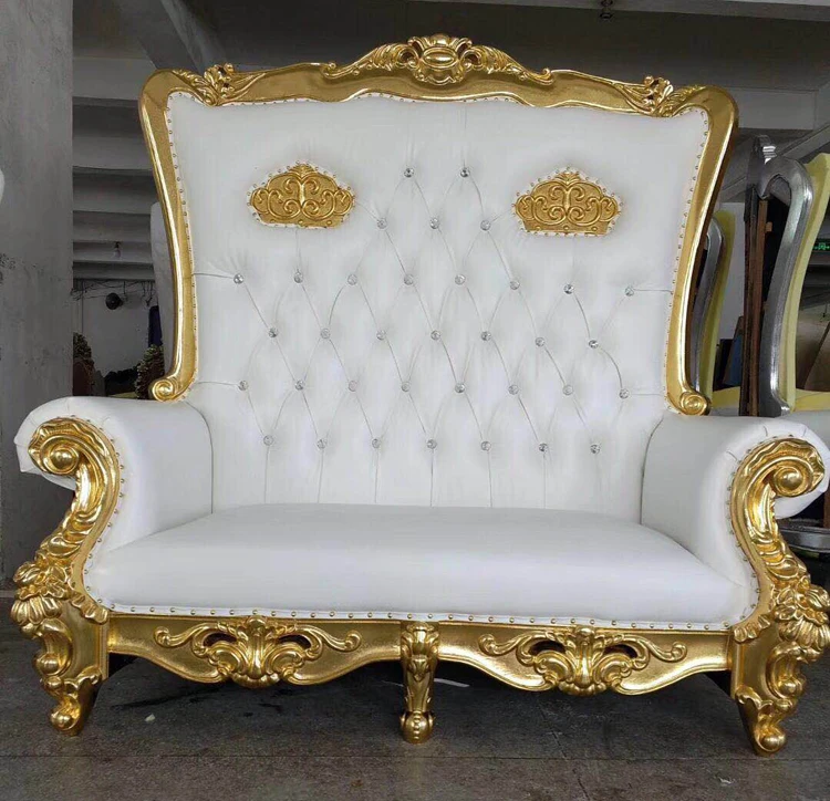 Custom Kids Throne Chairs Party Children, White and Gold Wedding Event Party Hotel Furniture Small king Throne Chair for Kids view 2