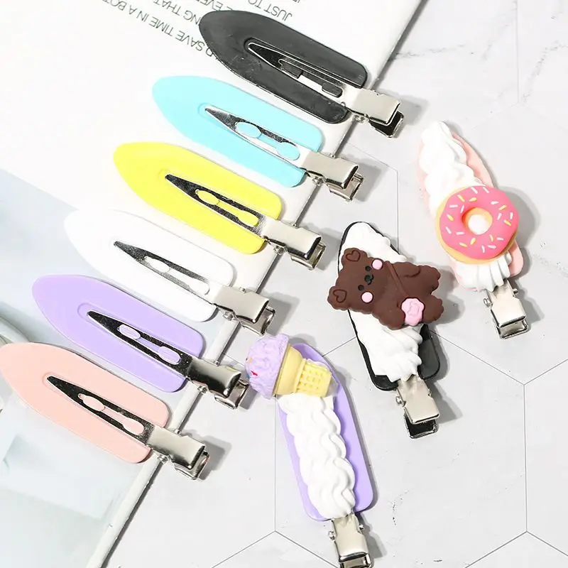 No Trace Hair Clip Cream Glue Diy Material Hair Clip Hairdressing Makeup Bangs Clip Headdress Duckbill Clip Broken Hair Clip