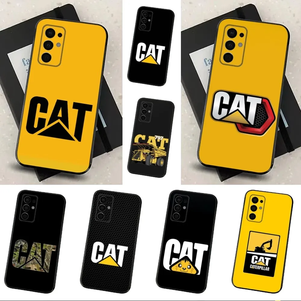 Caterpillars  CAT&E-Excavator Phone Case For Samsung Galaxy A91,A80,A73,A72 ,A71,A53A52,A32 ,A31A22,A21s,A20,Black Cover