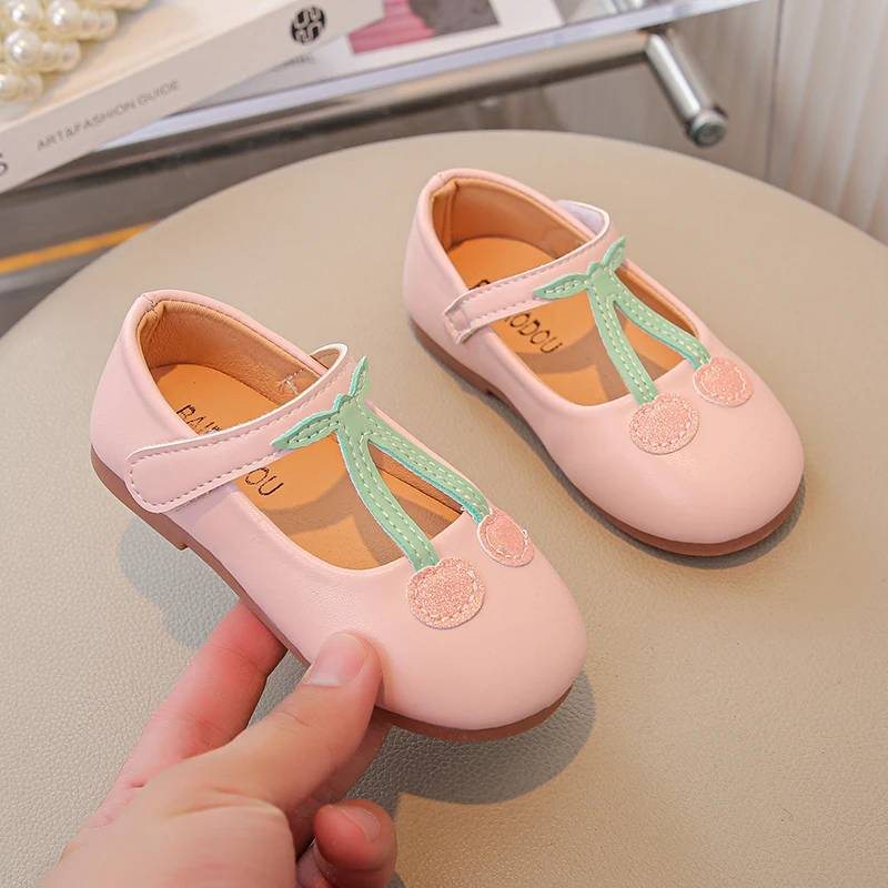 جديد ربيع الخريف الحلو الفتيات أحذية الباليه الأميرة أنيقة الأطفال موضة أحذية من الجلد حفل زفاف السببية الاطفال حذاء مسطح #5