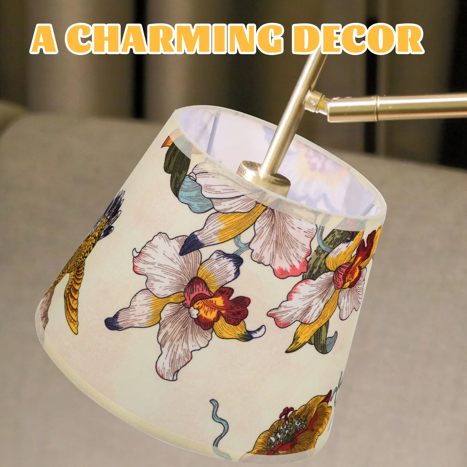 Paralume in tessuto colorato pendente in metallo moderno fiore appeso paralumi floreali lampadario arredamento retrò sostituzione comodino
