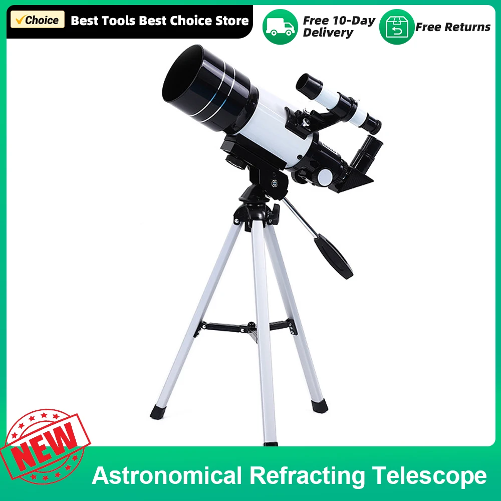 Digital 70mm Astronomical Telescope 150X Beginners Monocular Moon-Watching Telescope with Tripod Child Teenagers Telescope