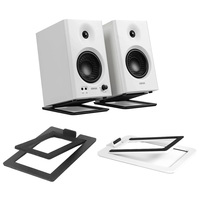 1pc Desktop Speaker Stand for Medium Bookshelf Speakers & Mid-Size 3-4 for Edifier MR4 MR3 MR3BT Desk Setup Supplies Carbon
