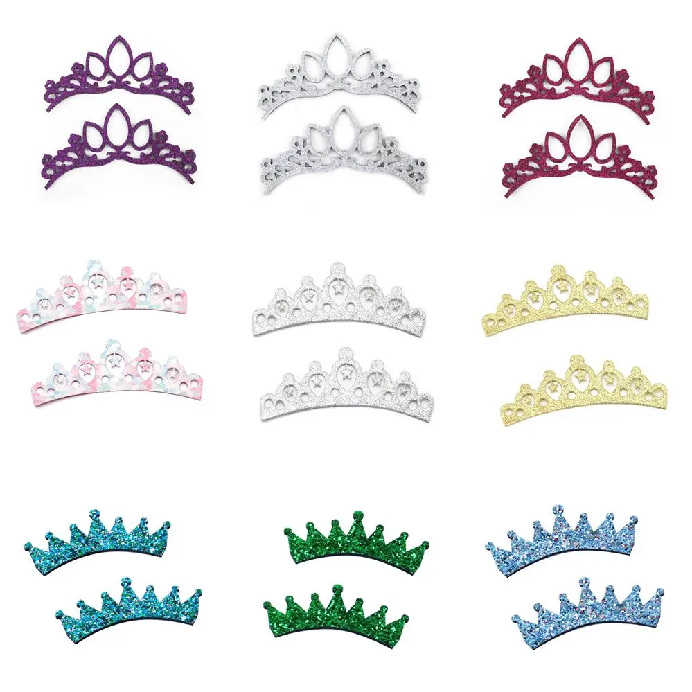 10pcs Princess Headband Nonwovens Patch Girls Hair Accessories Simple Headwear Crown Party Gift Hair Jewelry,10Yc22046