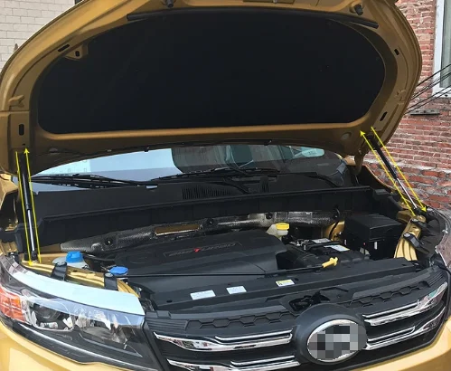 

1 комплект газовых стоек для GAC Trumpchi GS3 2017-2022, подъемная опора переднего капота, демпфер, опорные стержни амортизатора