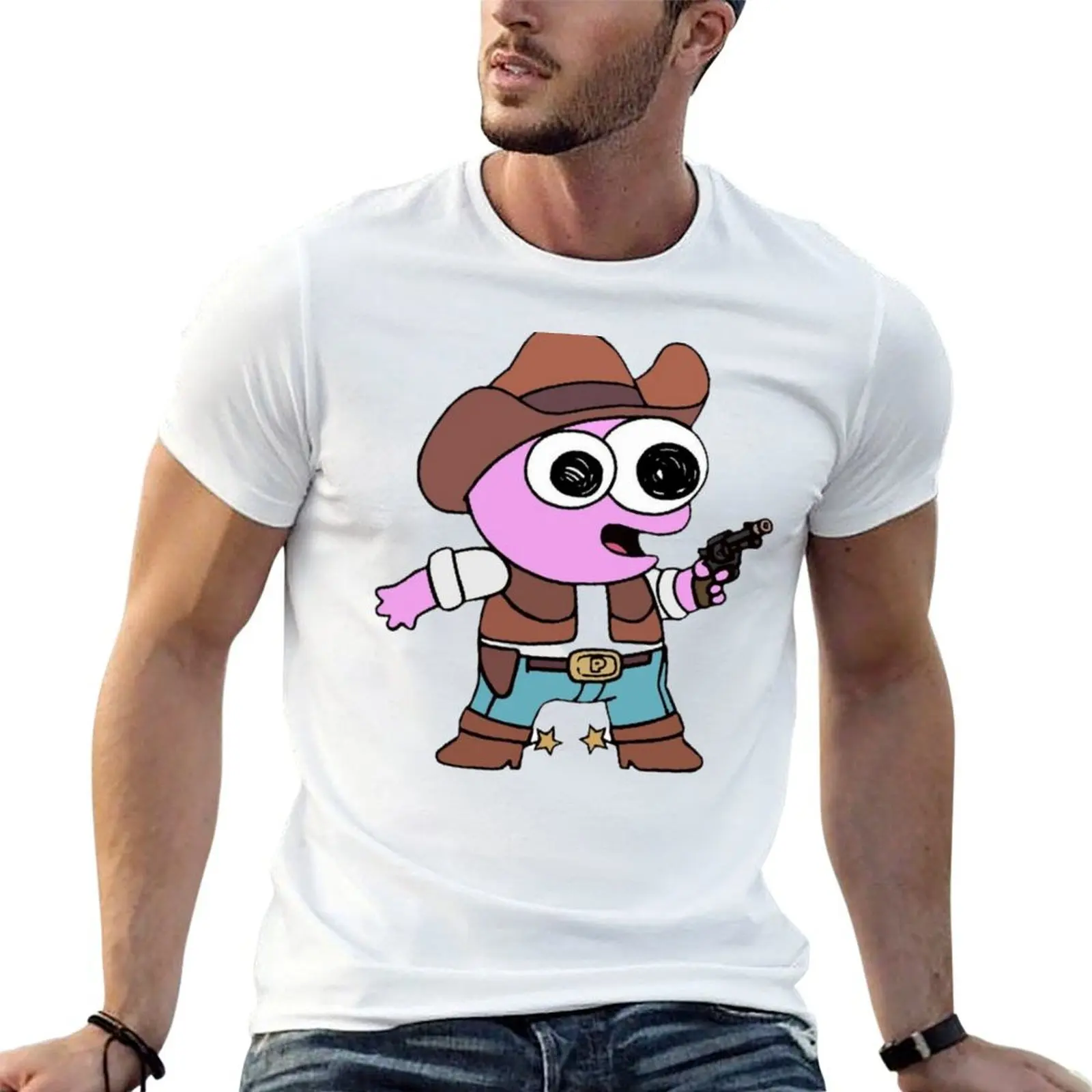 

Smiling Friends Cowboy Pim - Adult Swim T-Shirt g man t shirts for men funny t shirts dark humor man graphic t shirt T-shirt