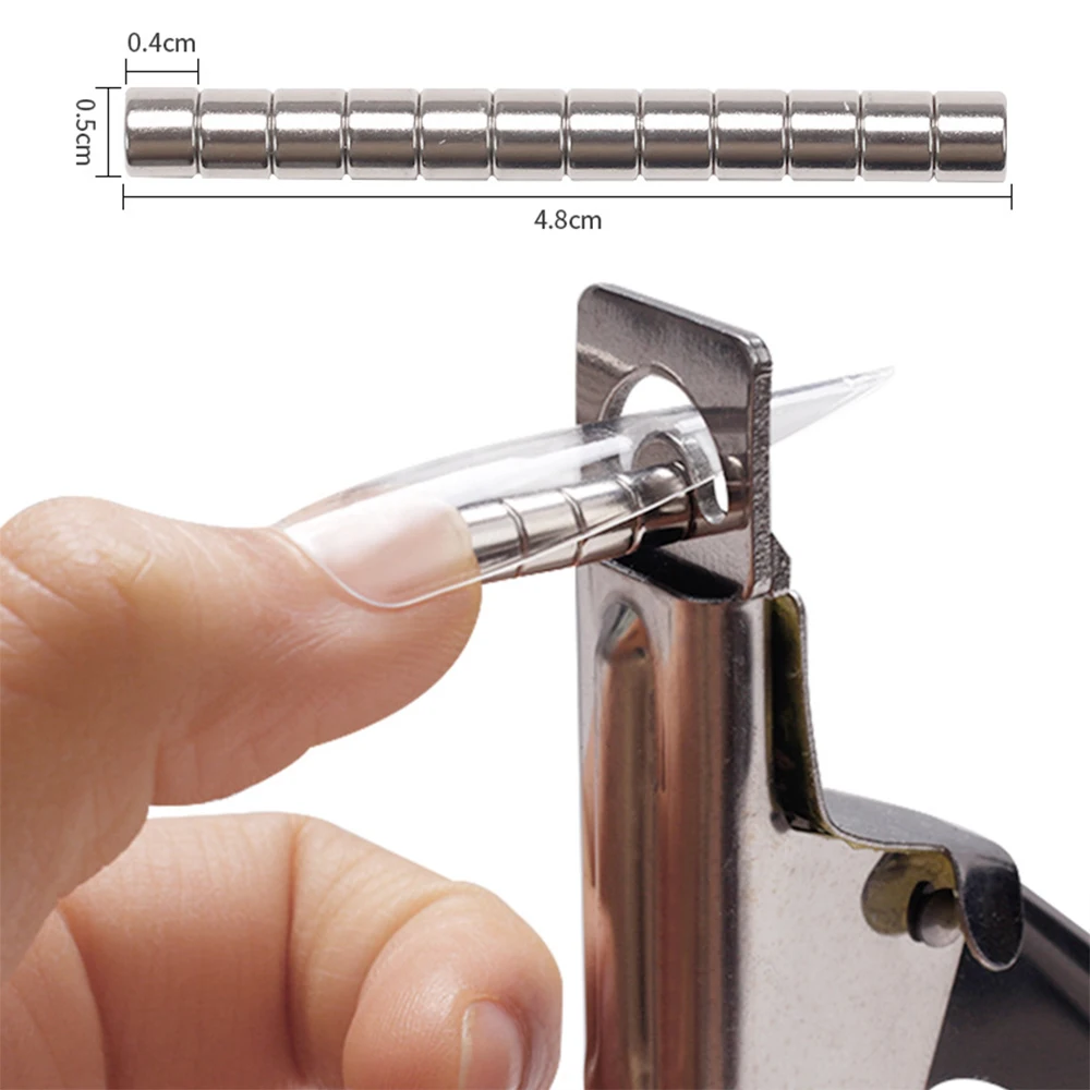 12pcs/Box Small Magnets for Acrylic Nails Professional Nail Art Clipper False Tips Edge Cutters Tip Sizing Salon Manicure Tool
