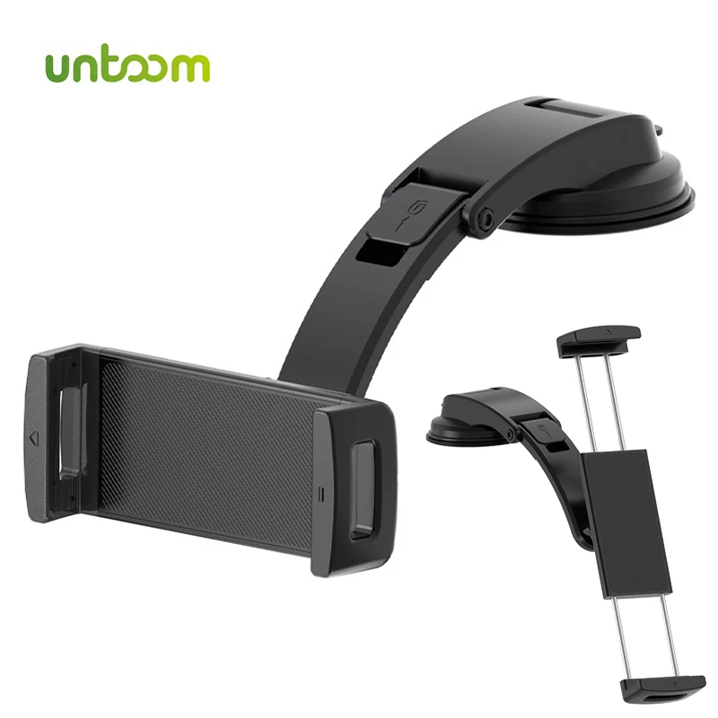 Untoom Car Dashboard Suction Cup Tablet Mobile Phone Mount Stand for iPhone iPad Pro Mini Air Xiaomi Huawei 4.7-12.9 inch Device