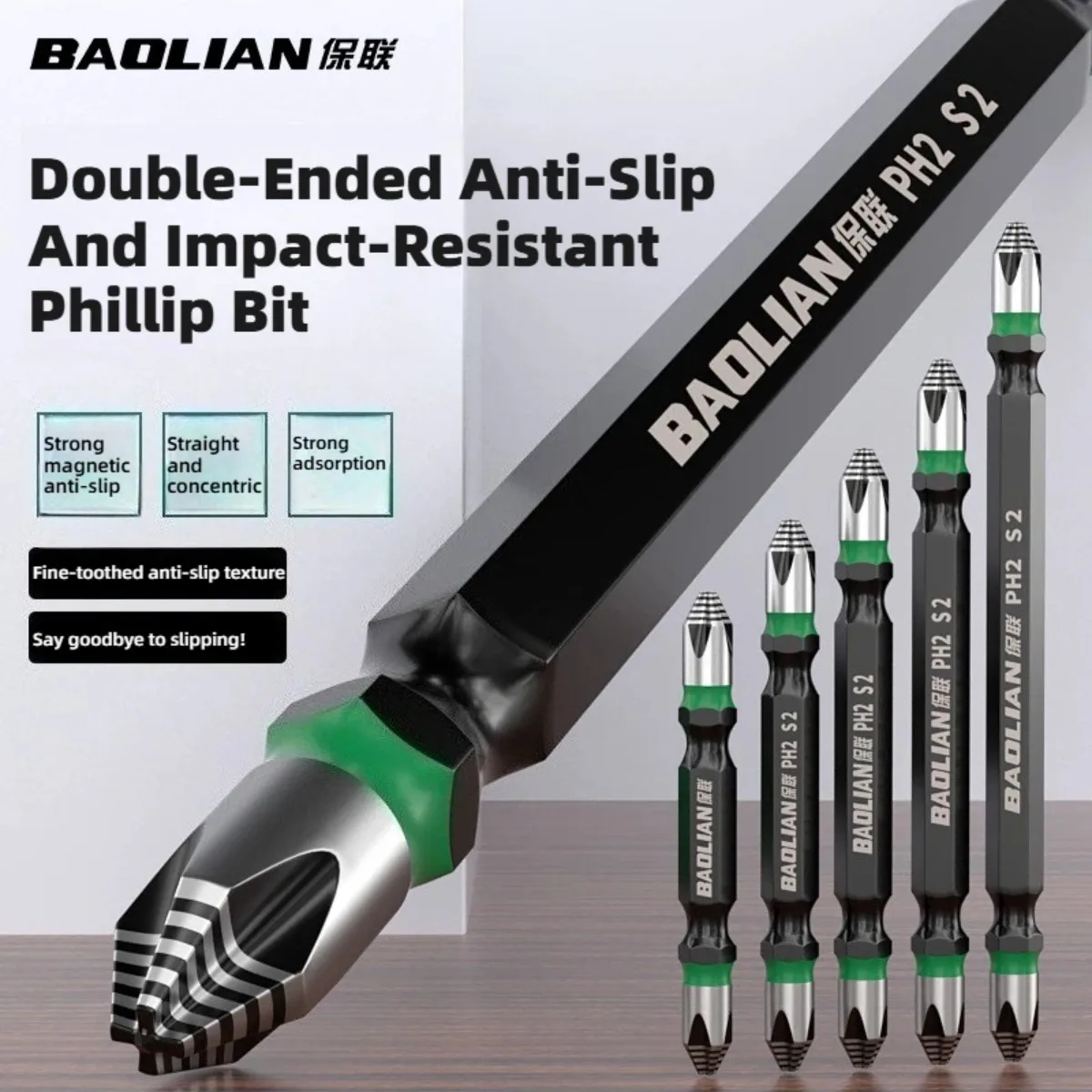 

Magnetic Hex Bit Set for Phillips Screws Shock Resistant Non Slip Textured Head for Improved Screw Control and Faster Work Flow