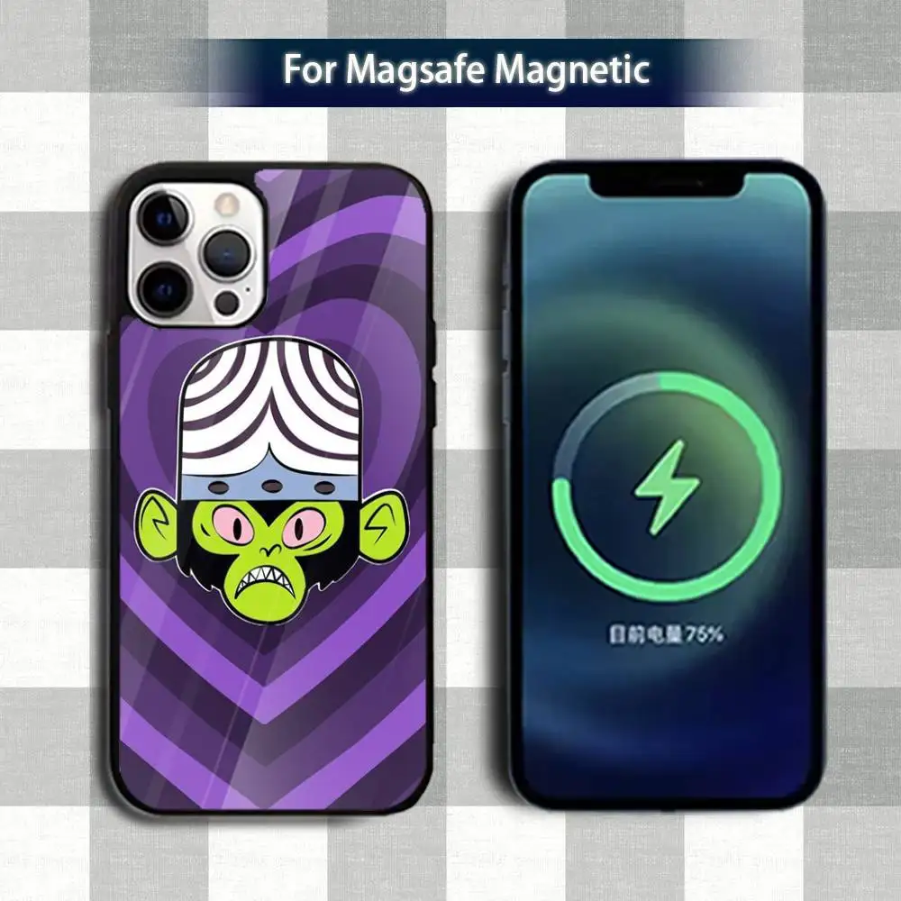 漫画 M-MojoS ジョジョ-E 電話ケース iPhone 13、12、15、17、11、16、14、Pro、Max、Plus、Mini、Magsafe、磁気ワイヤレス充電ケース用