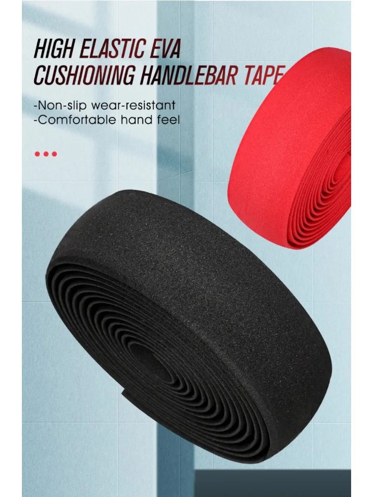 AliExpress NONE Road Mountain Bicycles Handle Bar Tape with Bar-plug Outdoor Damping Elastic Shock Absorbing Wraps Tapes Attachment  Accessories