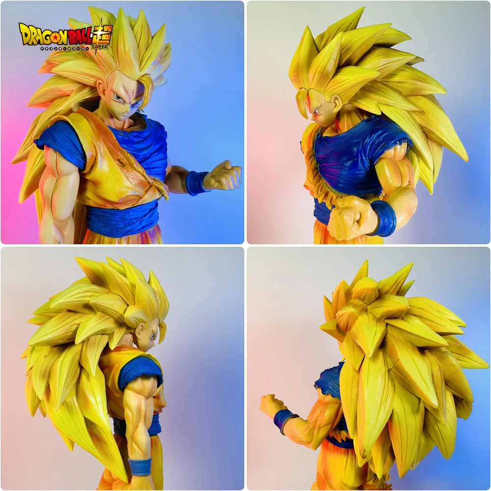 New Dragon Ball Z 32cm Anime Figure Goku Figures  DBZ Super Saiyan Model PVC Statue 2 Arms Action Figurine Decoration Toy Gift