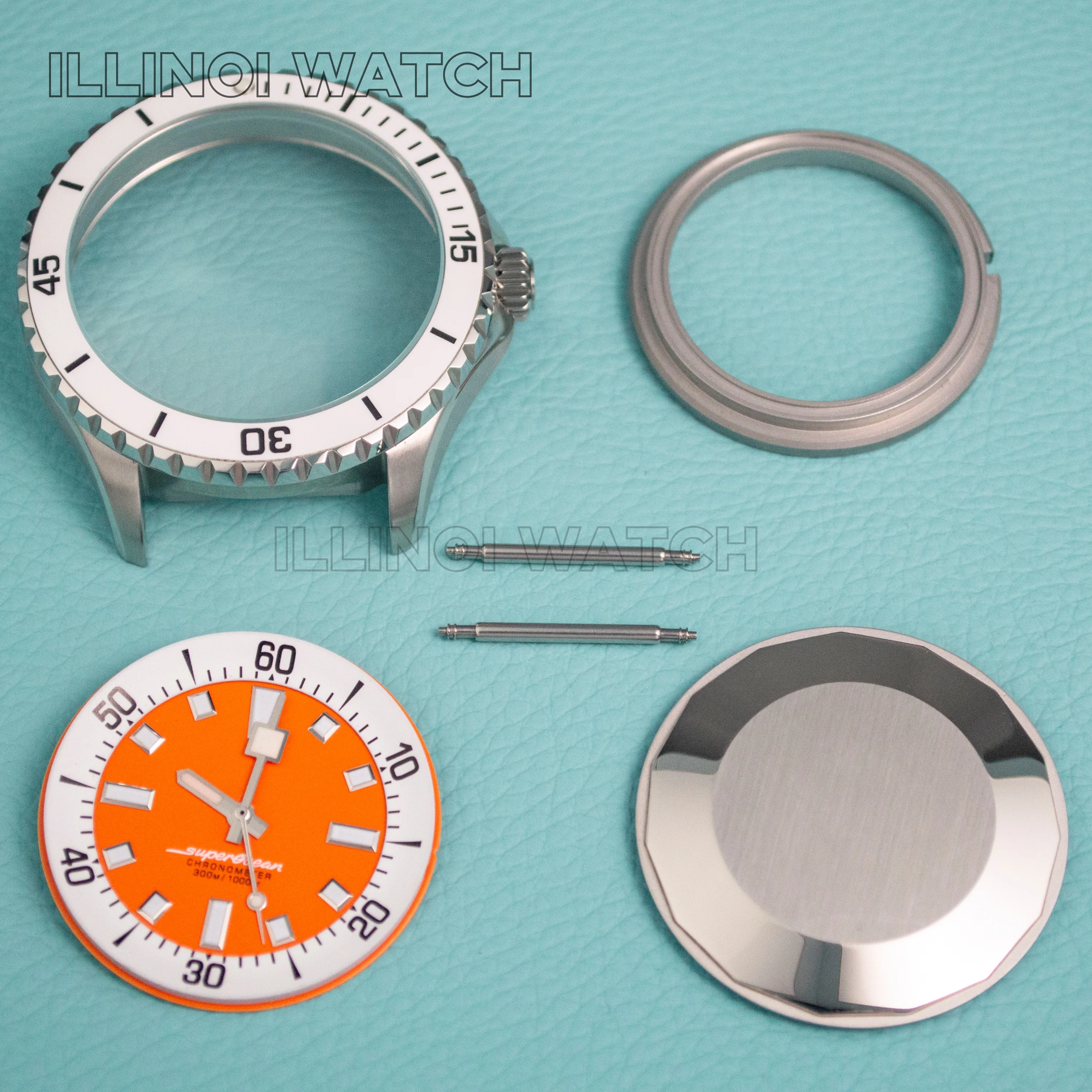 NH35 Watch Case Dial Hands Sapphire Glass Stainless Steel 200m Dive Case Men's Watch Case Accessories fit NH35 NH36 Movement