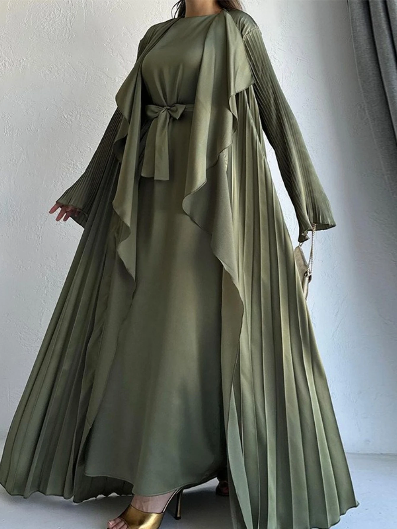 

Ид женское платье мусульманская Абая комплект из 2 предметов на шнуровке для вечеринки Джалабия Рамадан Vestidos Largos Kaftan арабский длинный халат Марокко Кафтан