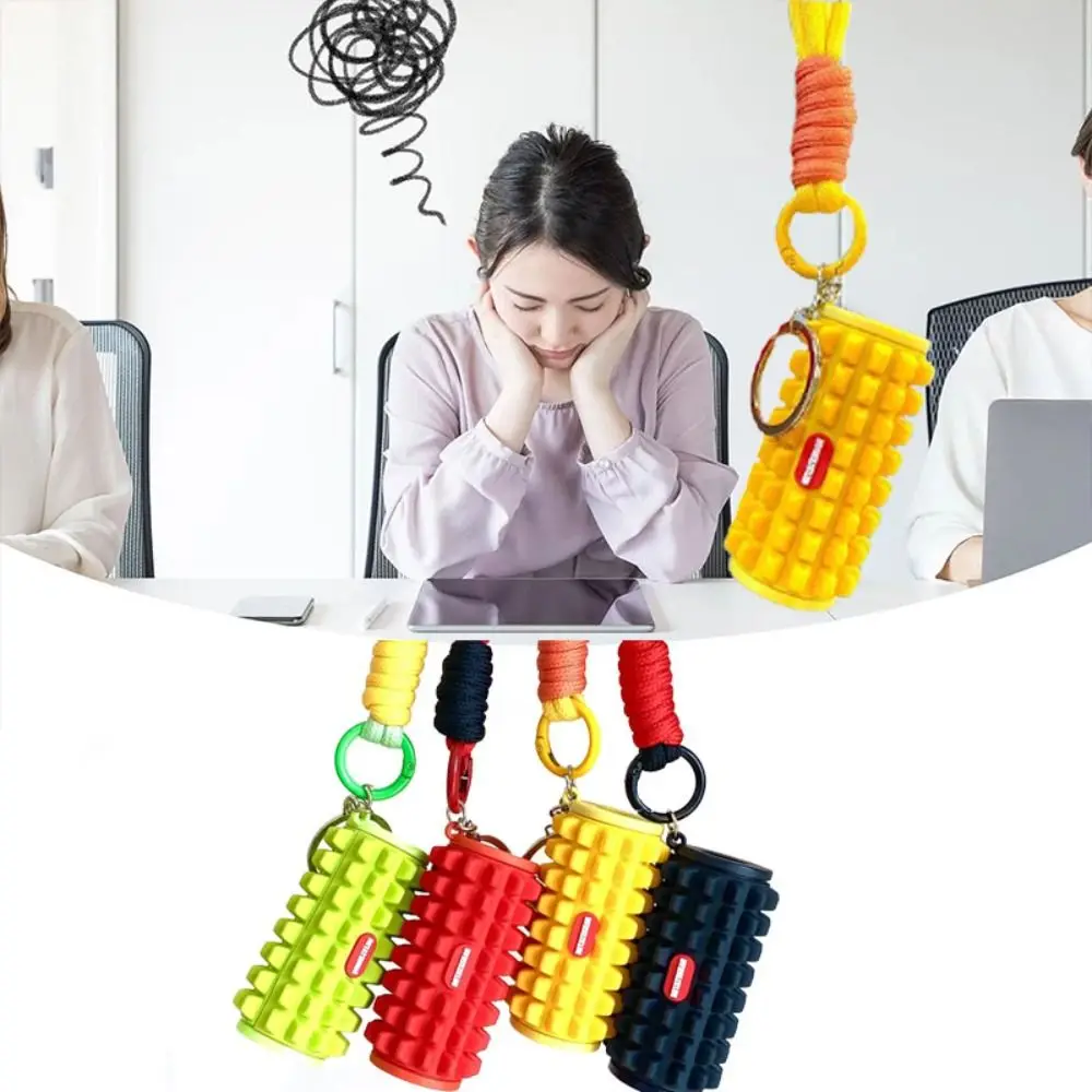 

Hand-Woven 3D Foam Shaft Key Chain Anti-Lost Bag Decoration Mini Fidget Toy Nylon Rope Trinket Yoga Keychain Jewelry Accessories