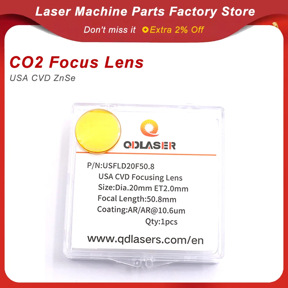 Laser ZnSe Focus Lens USA CVD for CO2 Laser Engraving Cutting Machine DIA 12 15 18 19.05 20 FL 38.1 50.8 63.5 76.2 101.6 127mm
