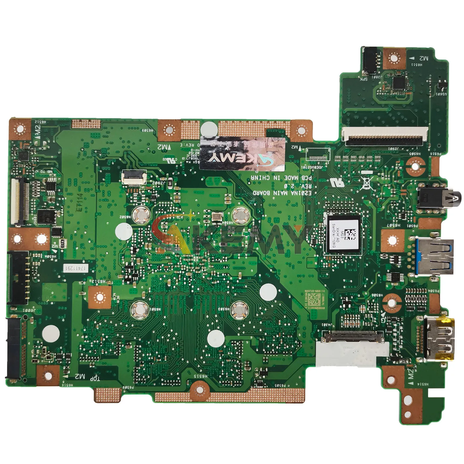 Scheda madre del computer portatile E201NA per ASUS EeeBook E201NA E201NAS E201N Scheda madre del notebook con CPU Celeron test al 100% OK spedizione veloce