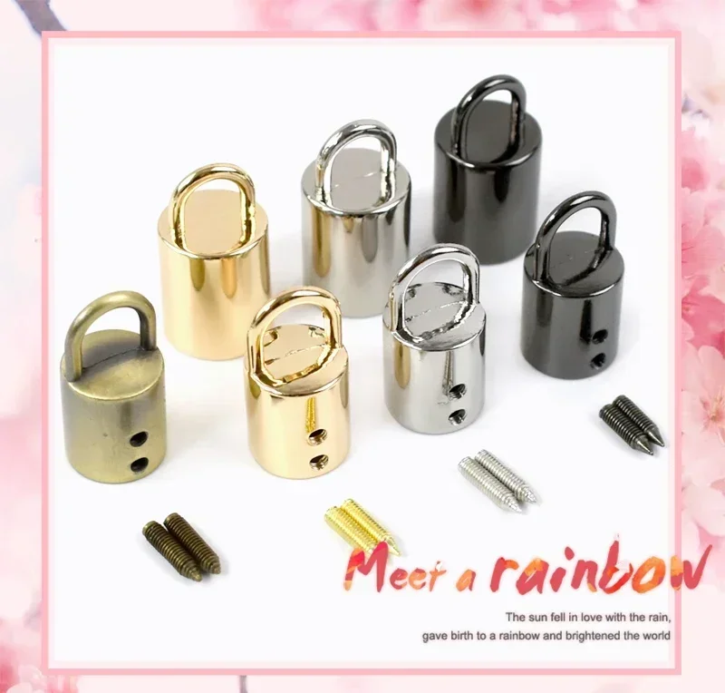 10/20Pcs 11/14mm Metal Buckles Bag Strap End Stopper Buckle Tassel Cap Clasp for Bags Handle Cord Lock Hanging DIY Accessories