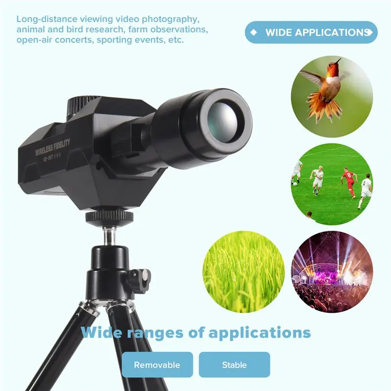 A69P-Wifi Digital Telescope 70X Large Aperture Objective Lens 2MP Photos Videos Mobile-Detective Positioning Monocular