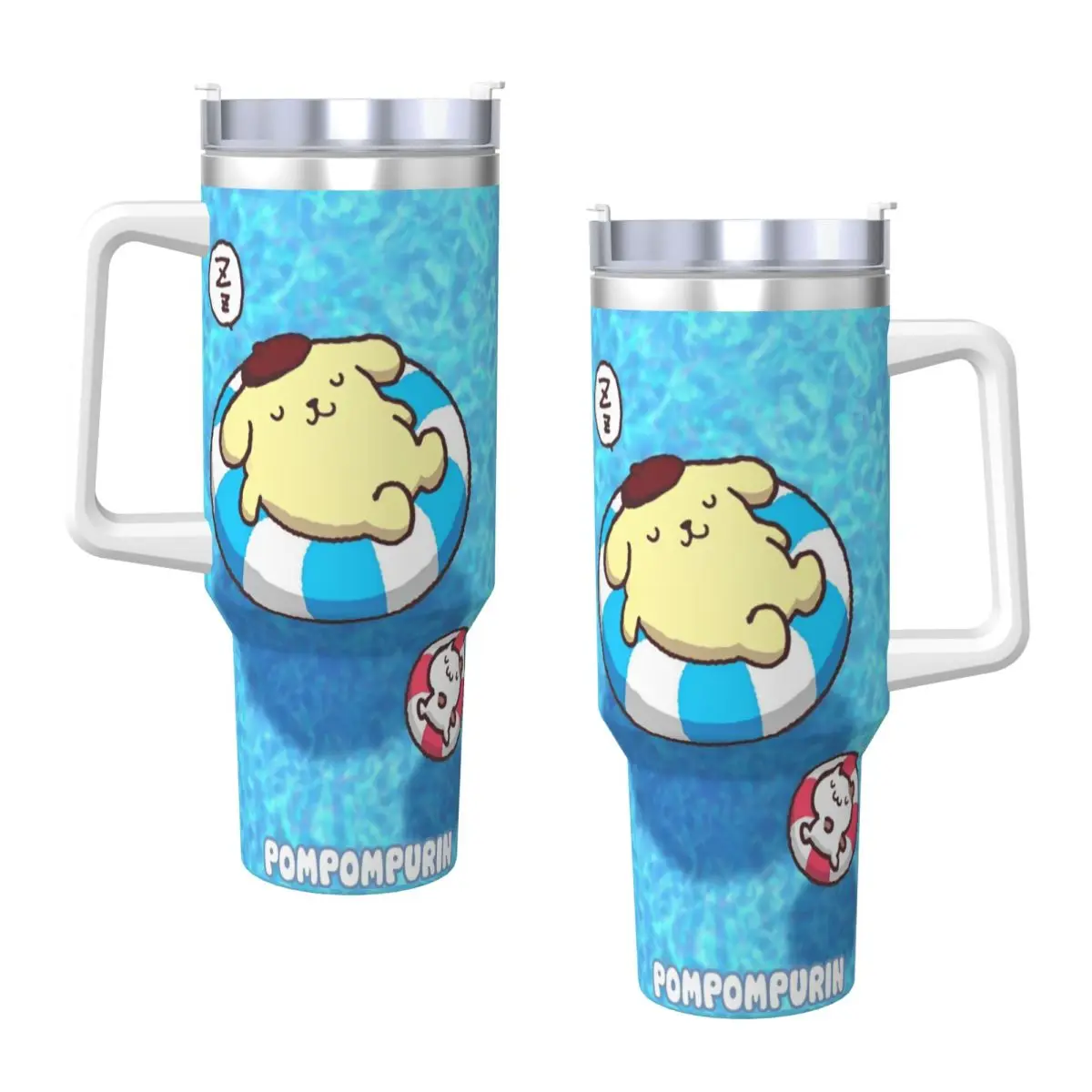 Pom Pom Purin Sanrio Tumbler Cold and Hot Water Bottle Portable Stainless Steel Thermal Mug Custom Travelist Mugs Cup