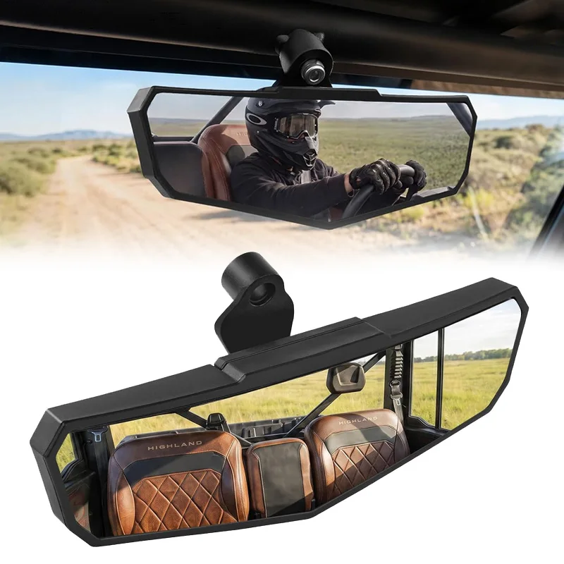 UTV Center Rearview Mirror Wide Angle Convex Mirror Roll Bar Mount Rear View Mirror For CFMOTO UFORCE U10 Pro/Pro XL 2025-2026