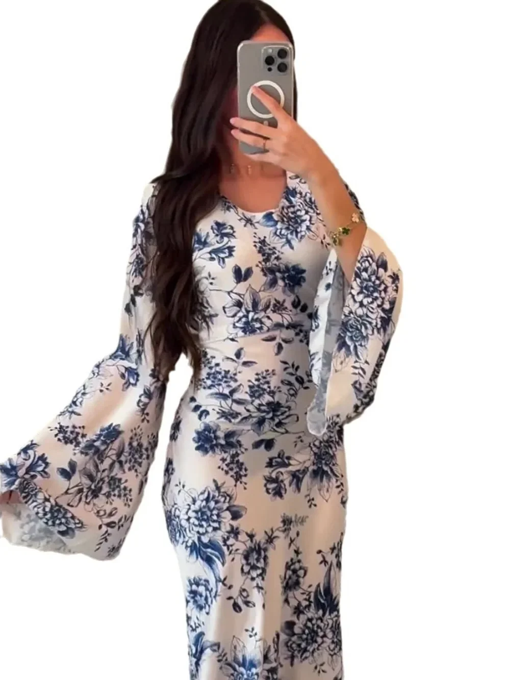 Abaya Muslim Women Flower Print Dress Dubai Long Robe Arabic Vestidos Morocco Kaftan Abayas Eid Ramadan Modest Dresses Jalabiya