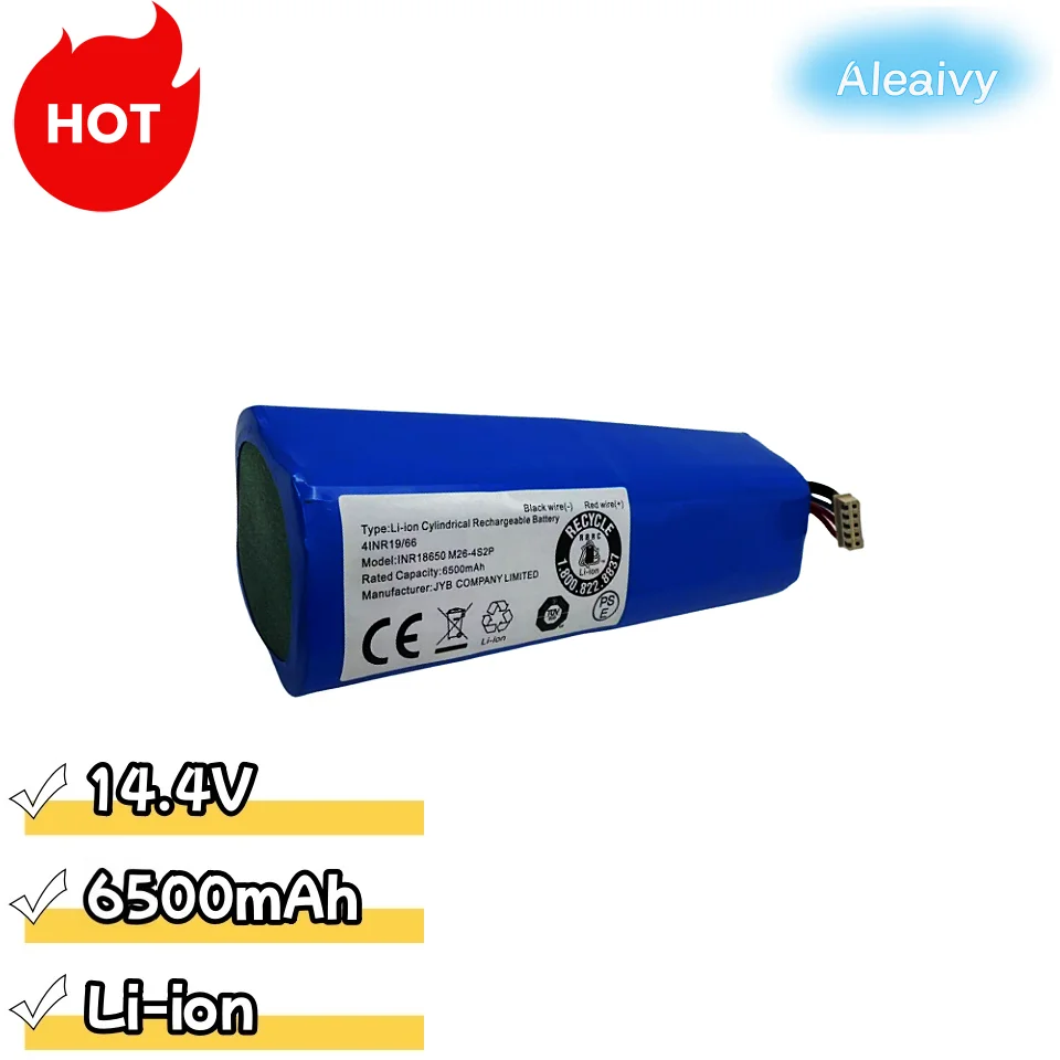 

Original 14.4V 6500mAh Rechargeable Battery for Ecovacs Deebot T5 T8 T9 T10 T20 X1 Omni Turbo DLX11 DLX13 DLN12 Sweeping Robot