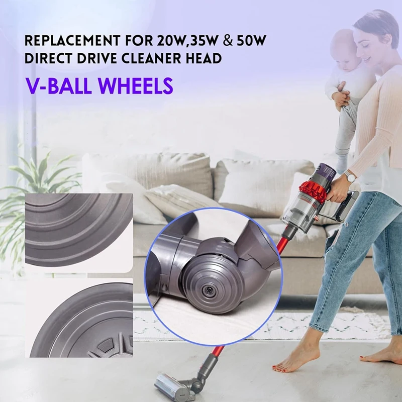 Быстросъемная головка двигателя с сменным шариковым колесом для Dyson V7 V8 V10 V11 V15, вакуумная насадка для щетки для пола с защитой от запутывания