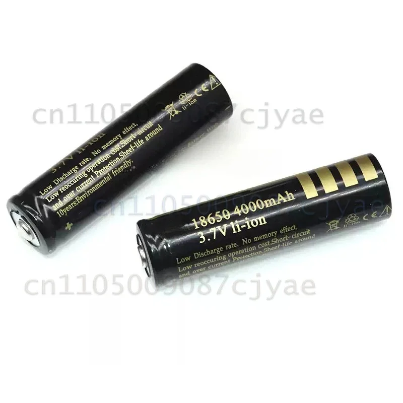 Safe Stable 18650 3.7V 4000mAh High Capacity Lithium Battery with Charger for Bright LED Flashlight Portable Lighting Tools
