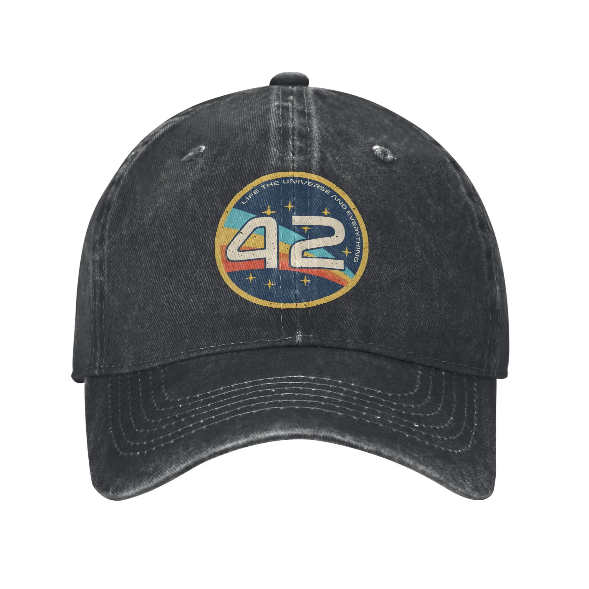 dont panic 42 The Answer To Life The Universe And Everything Douglas Adams  Printed Cap Men Women Baseball Cap Adjustable