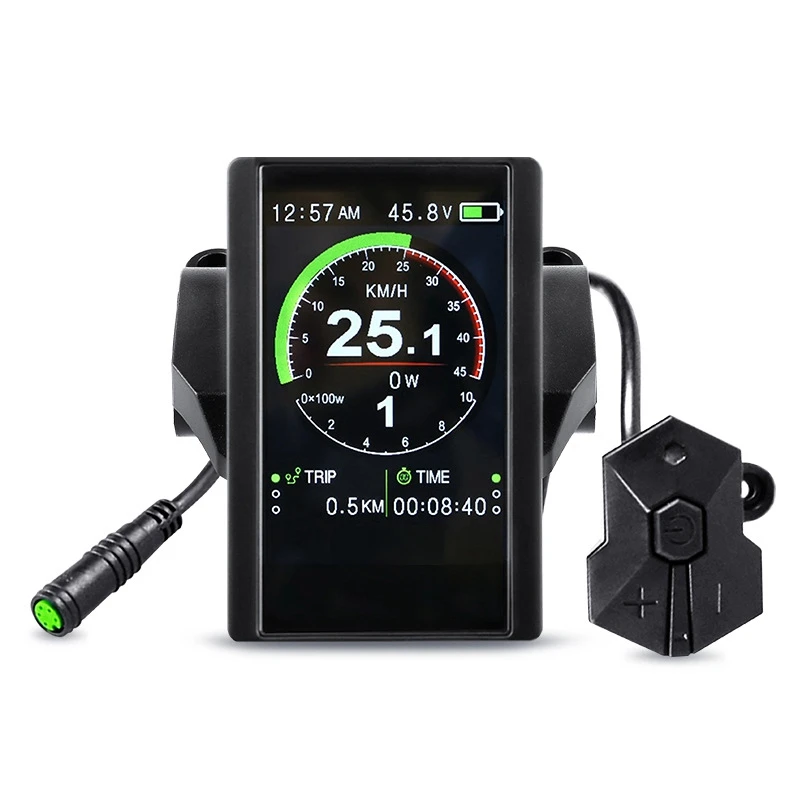 Electric Bicycle P850C Full Color LCD Display Speedometer Display For Bafang BBS01B BBS02B BBSHD Mid Drive Motor.