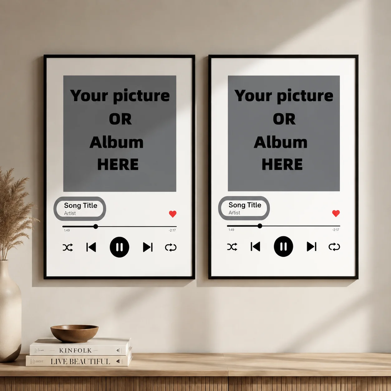 Custom Music Poster, Song Lyrics Print, Album Cover Prints, Favourite Song or Artist Gifts, Personalised Gifts, Band Prints
