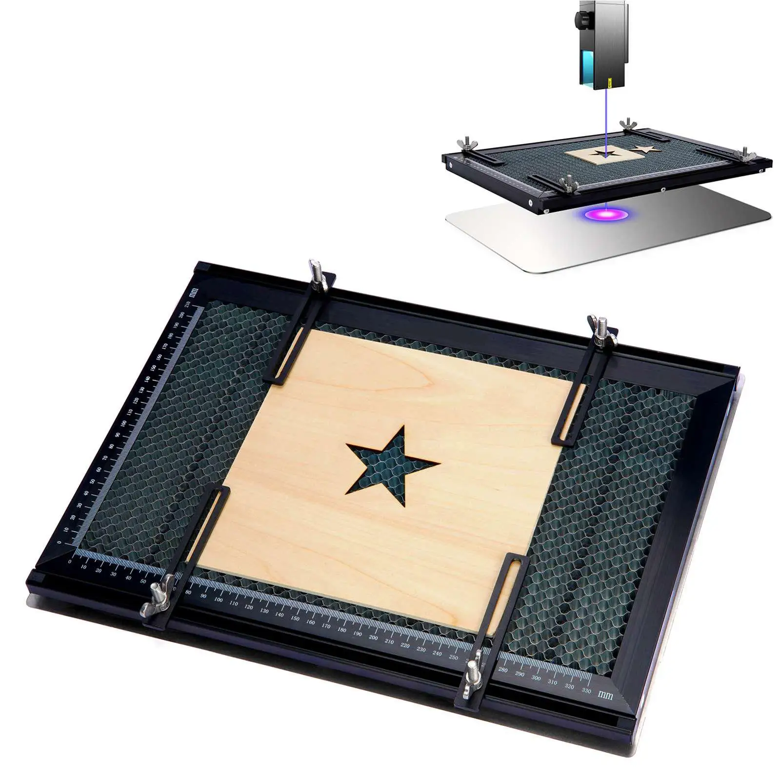 طاولة عمل قطع فولاذية عالية القوة لمنصة آلة النقش للجلد الأكريليك والمزيد