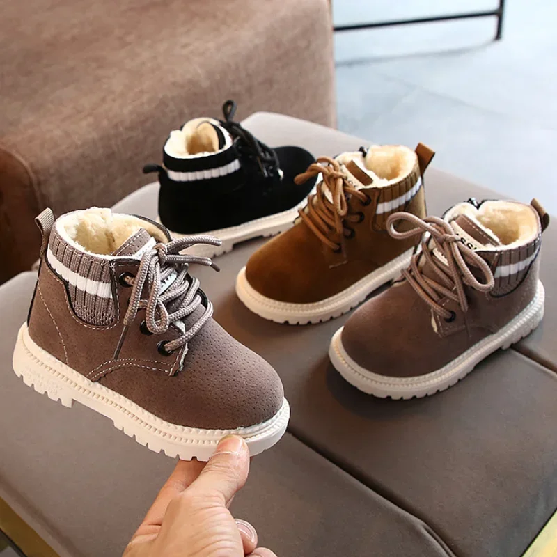 子供用コットン生地の冬用ブーツ,赤ちゃん,幼児,男の子,女の子,子供,冬,春,秋,2つのスタイルの素材