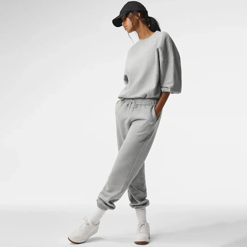 AL اليوغا Accolade Sweatpant تجريب فضفاض بنطلون السراويل اللياقة البدنية Sweatpants القطن رياضة تنفس مريحة الرجال السراويل النسائية