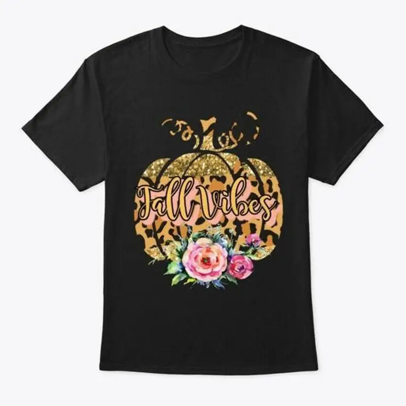 Cute Fall Halloween Thanksgiving Pumpkin T-Shirt Made in the USA Size S to 5XL