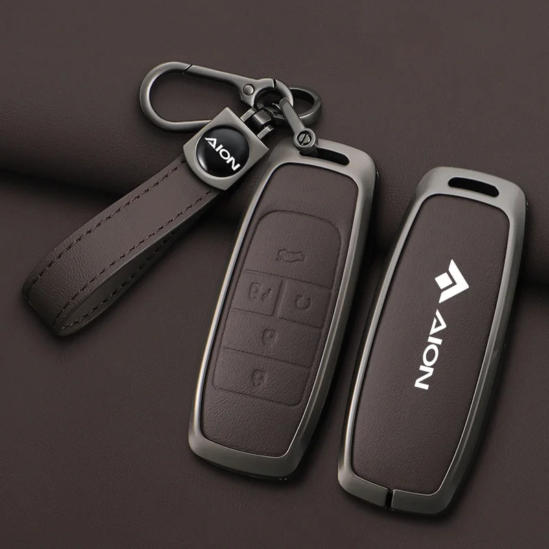 

5 Buttons Zinc Alloy Car Key Cover Case Protect Shell Holder for GAC AION Y Plus S V LX IA5 Smart Remote Keychain Accessories