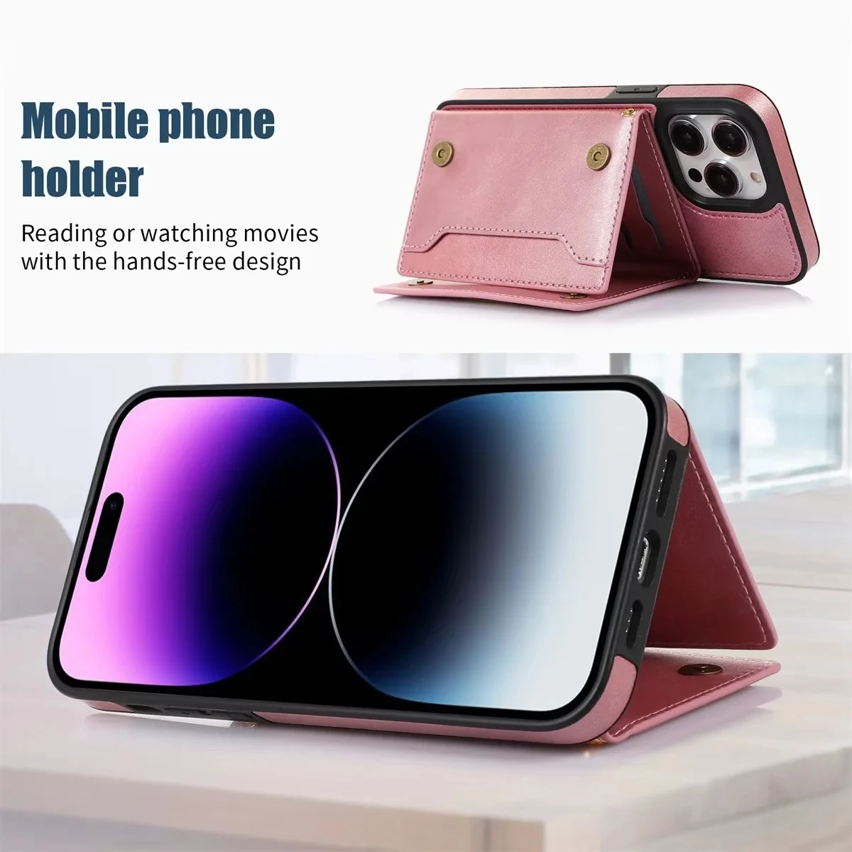 Glitter Leather Wallet Case for iPhone 14 15 16 Pro 16E XR XS 11 12 13 Pro Max 7 8 Plus SE RFID Blocking Card Holder Phone Cover