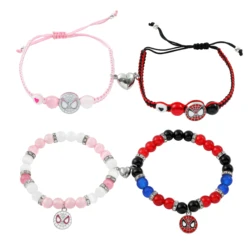 Spiderman Friendship Bracelets, Best Friend Bff, Halloween, Christmas, Matching Rope, Beads Chain, Couples Bracelets, New, 2025