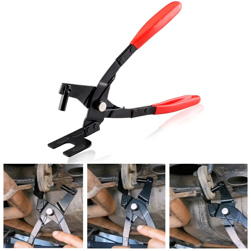 NEW Car Exhaust Hanger Removal Pliers Red Hand Tools Muffler Hanger Removal Tool Exhaust Grommet Pulling Pliers Anti Slip Handle