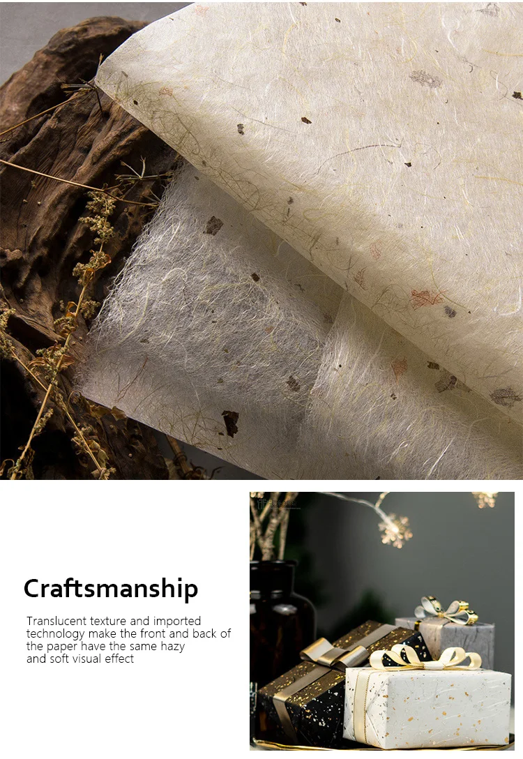 Geschenkpapier-Set mit Blumenmuster – 6 Farboptionen, funkelnde Gold- und Silbermuscheln, wasserfest, ideal für DIY-Bastelverpackungen – Detail 3