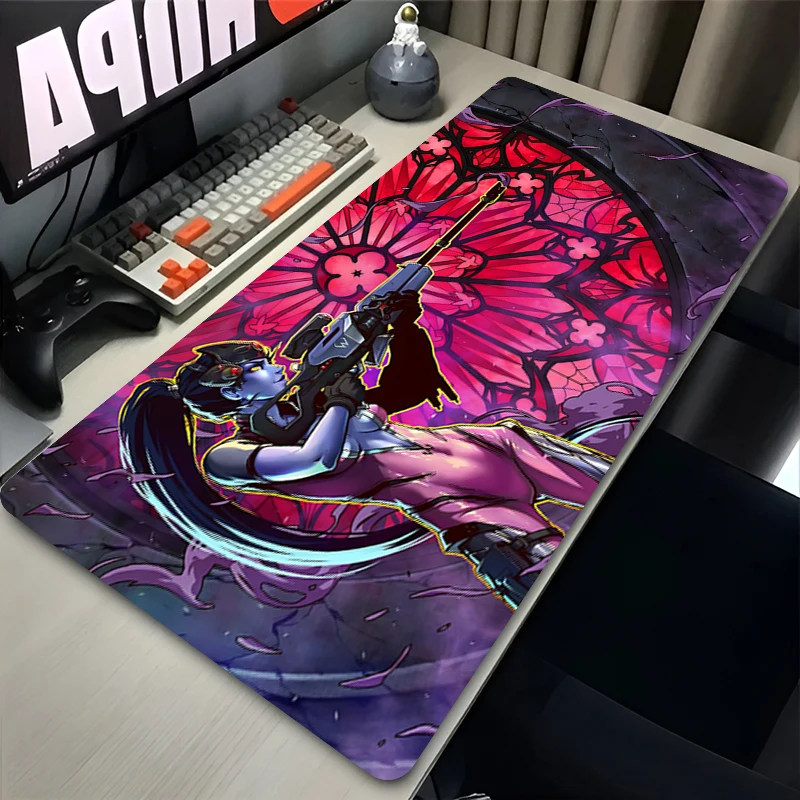 Gaming-Mauspad Overwatch Widowmaker Home Neues HD-PC-Mode-Mauspad XXL-Tastaturpad Rutschfester Büroteppich Laptop-Mäusepad