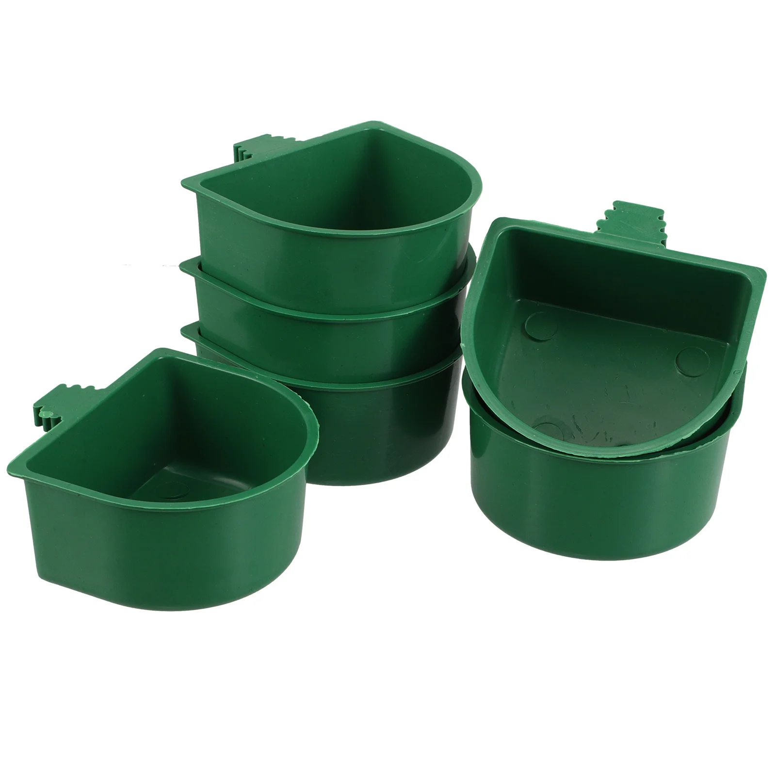 

30Pcs Bird Feeding Bowl Plastic Parrot Cage Food Dish Clamp Holder Hanging Water Feeder for Cockatiel Conure Parakeet Budgie