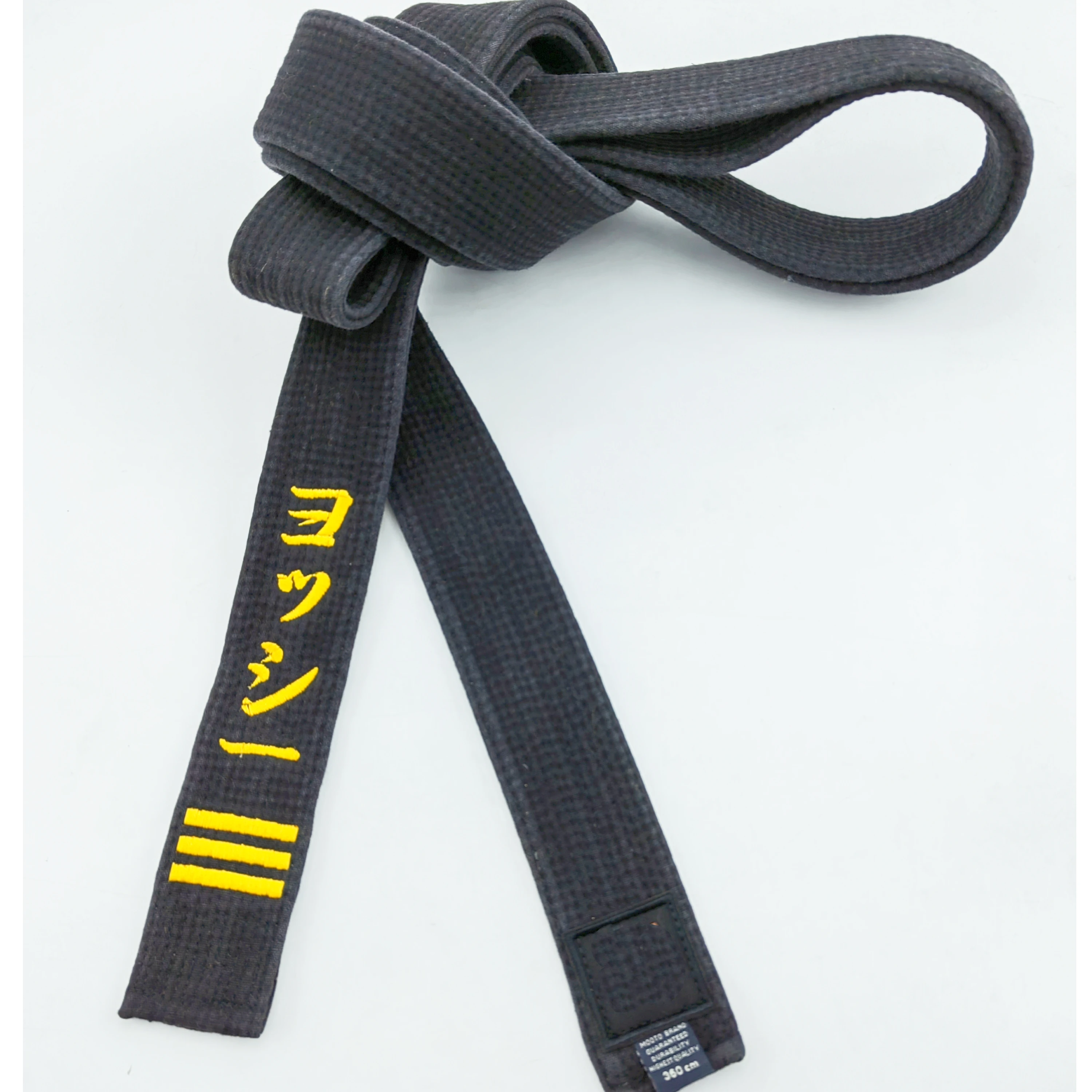 Aging Taekwondo Black Belt Make Old Embroidery Name Dans Kyokushin Karate Belt Japanese Martial Arts IKF Customized Korean Words